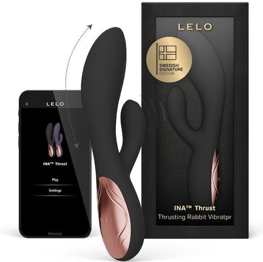 Lelo Ina Thrust Vibrator Kaninchen mit Fernsteuerung Schwarz