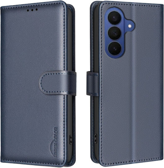 Binfen Book Din Piele Artificială / Silicon Albastru Galaxy A57