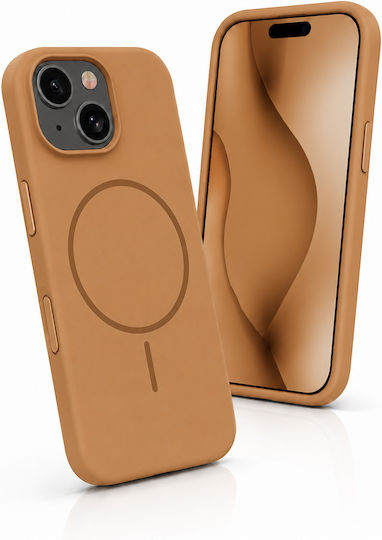 Силиконов Тънък Mag Калъф iPhone 16 Pro 6 3" Карамелен