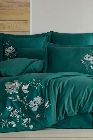 SteweHome Σετ Διπλή 200x220cm Πράσινο SteweHome Σετ Διπλή 200x220cm Πράσινο