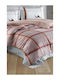 SteweHome Cotton Duvet Cover Set 200x220cm Double With 4 Pillowcases Brown