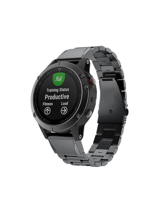 Garmin Curea Ceas Integrată 20 mm Trei Zale Cataramă Plată Aliaj Titan Eliberare Rapidă Neagră