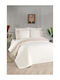 SteweHome Σετ Παπλωματοθήκη 200x220cm Διπλή με 2 Μαξιλαροθήκες Μπεζ