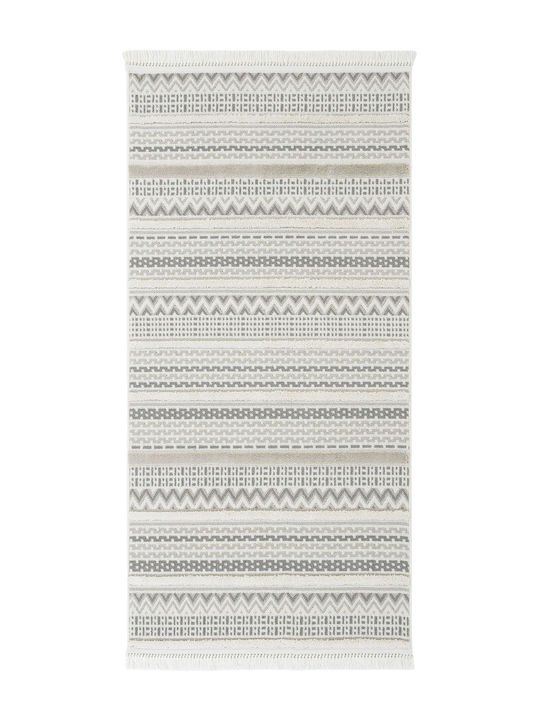 SteweHome Rectangular Kitchen Mat Gray White 10...