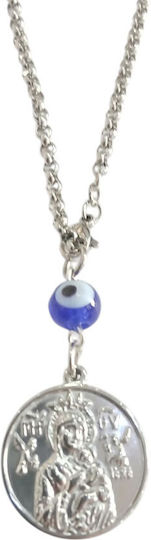 Car Charm Steel Silver Small Double-Sided Saint Christopher-Virgin Mary Gt-305108416-021