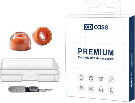 Sony Wf-1000xm6 Xm5 Xm4 Xdcase 1 Чифт Силиконови Влажни Калъфчета За Уши Размер M Четка За Почистване Случаен Оранжев