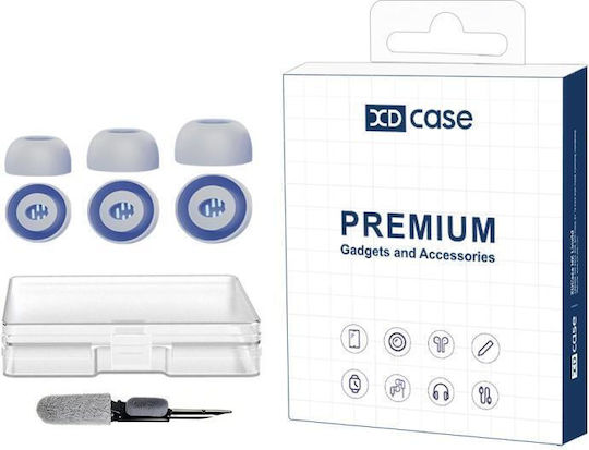 Huawei Freebuds 6i 5i 4i Xdcase 3 Ζεύγη Ανταλλακτικών Σιλικονούχων Ακουστικών Μέγεθος S M L Βουρτσάκι Καθαρισμού Τυχαίο Μπλε