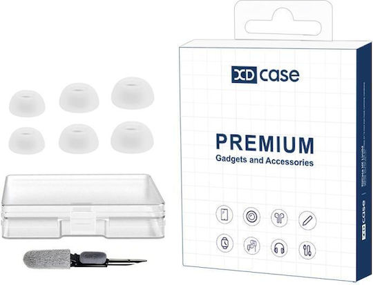 Google Pixel Buds Pro 2 Buds 2a Xdcase 3 Pairs Replacement Silicone Ear Tips Size S M L Cleaning Brush Random White