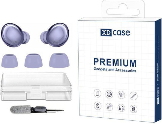 Galaxy Buds Pro R190 Xdcase 3 Pairs Replacement Silicone Earbuds Size S M L Cleaning Brush Random Purple