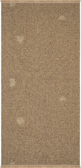 SteweHome Rectangular Kitchen Mat with Non-Slip Backing Brown 100x300cm