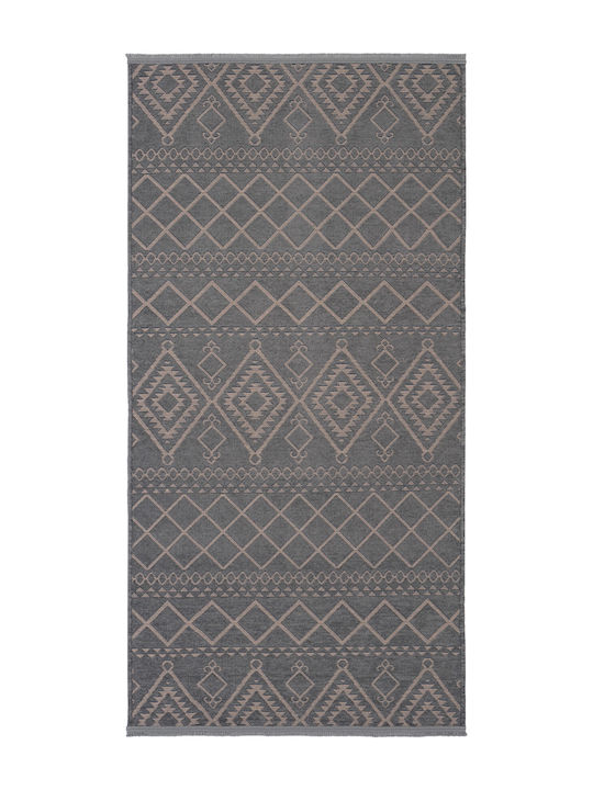SteweHome Kitchen Runner Mat with Non-Slip Backing Gray 80x150cm