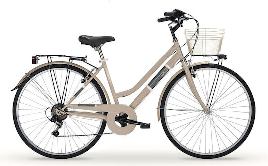 MBM Touring 28" Beige City Bicycle with 6 Speeds