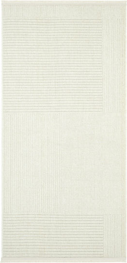 SteweHome Rectangular Kitchen Mat with Non-Slip Backing Beige 100x200cm
