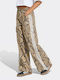 Pants Women's Fabric Trousers in Loose Fit Brown