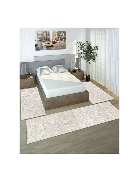 SteweHome Σετ Μοντέρνα Χαλιά Κρεβατοκάμαρας Stewehome STE-028345-V63410-213560 3τμχ