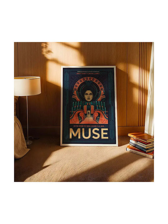 Music Poster Muse Ms030 40cm X 50cm Premium Black Wooden Frame