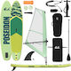 vidaXL Poseidon Inflatable SUP Board with Length 3.3m Green