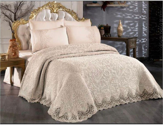 SteweHome Set Pătură Supra-dublă 240x260 cm Bej