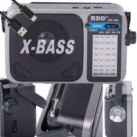 RD-306 Tabletop Rechargeable Radio Gray