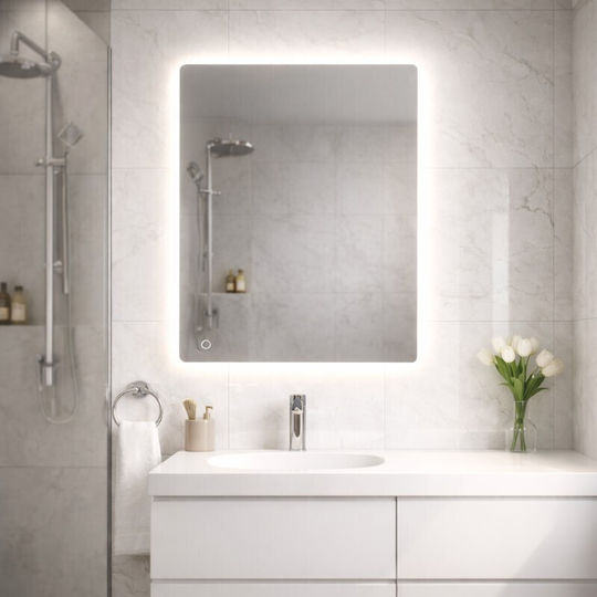 Savvopoulos Xenon Oglindă de Baie cu Lumini LED cu Atingere 60x80cm
