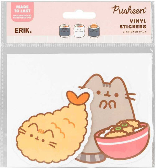 Pusheen Αυτοκόλλητα Βινυλίου Sushi Roll Vol 2 Σετ 2 Αυτοκόλλητα