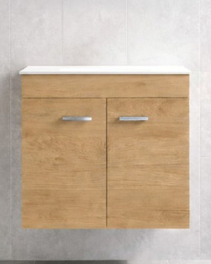 Savvopoulos Emily 60 Badezimmer Waschtisch-Einheiten mit Licht M58xB44xH55cm Light Hickory