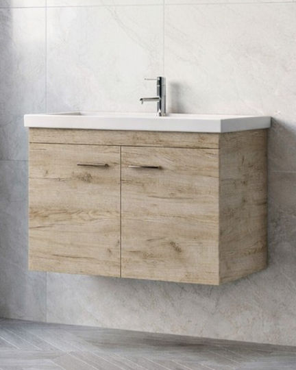 Savvopoulos Emily 80 Vanity Unit With Sink L80xD45xH55cm Grey