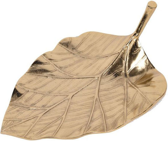 Platou Decorativ Metalic Auriu 45x28.5x14.5cm