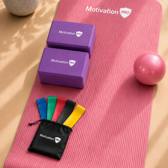 Motivationpro Yoga & Pilates Set – Complete Set Yoga Pilates & Pink Strengthening