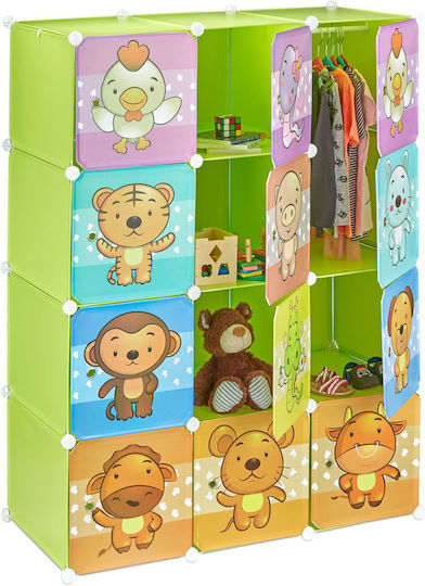 Relaxdays Sistem De Depozitare Jucării Din Plastic Multicolor 145x110.5x46.5cm