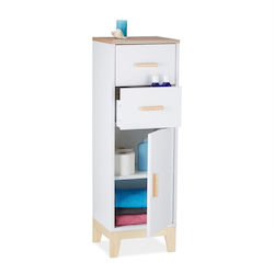 Relaxdays Dulap De Baie 97,5x32x28cm Alb 10039121 Relaxdays Dulap De Baie 97,5x32x28cm Alb 10039121