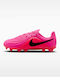 Tiempo FG/MG Kids Soccer Cleats and Shoes with Molded Outsole Pink