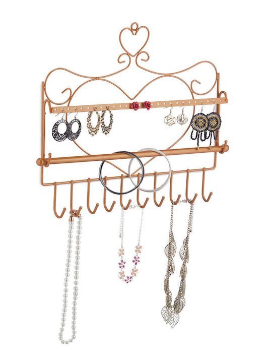 Relaxdays Metal Jewellery Hanger Brown