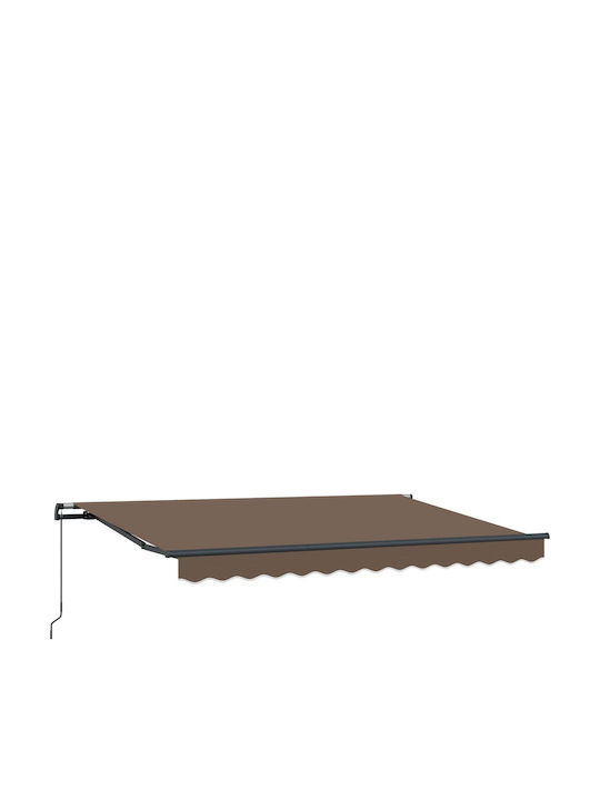 vidaXL Τέντα Βεράντας Καφέ 3.5x2.5m