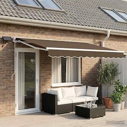 vidaXL Brown Awning Frame with PU Coating 3x4m