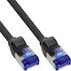 Intos Electronic S/FTP Cat.6a (Gigabit) Καλώδιο Δικτύου Ethernet 10m Μαύρο