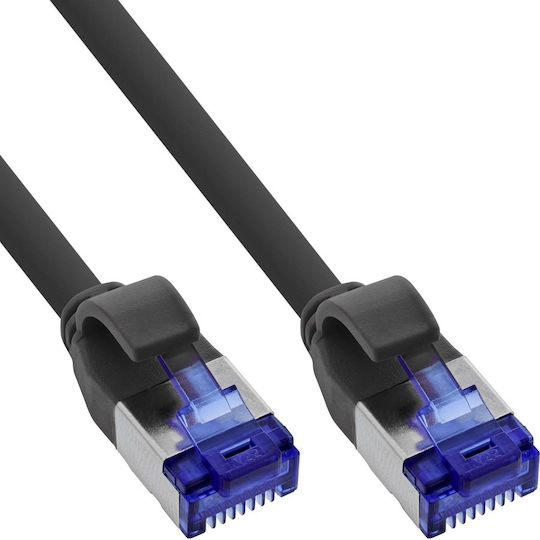 Intos Electronic S/FTP Cat.6a (Gigabit) Καλώδιο Δικτύου Ethernet 10m Μαύρο