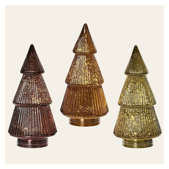 Beauty Home Glass Tree LED Lights 23 cm Gold