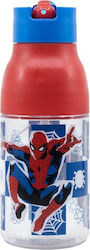 Stor Plastic Kids Water Bottle Spiderman with S...