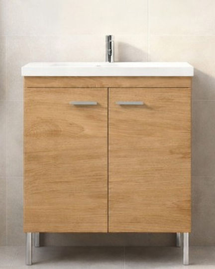 Savvopoulos Argo 65 Плот с Мивка със Светлина М65xД45xВ82cm Светъл Хикори