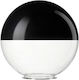 Acrylic Ball Φ30 Transparent Half Painted Black Button Without Base Acrilux 2-ar350100010
