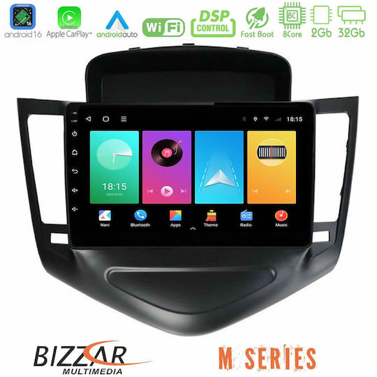 Bizzar Автомобилна Аудио Система за Chevrolet Cruze 2009-2012 (Bluetooth/USB/Вграден Wi-Fi/GPS/Apple CarPlay/Android Auto) с Touch Screen 9"
