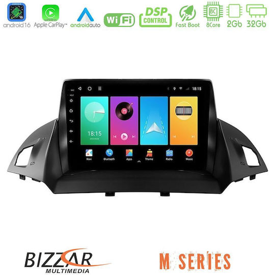Bizzar Автомобилна Аудио Система за Ford C-Max / Kuga 2011-2023 (Bluetooth/USB/Wi-Fi/GPS/Apple CarPlay/Android Auto) с Touch Screen 9"
