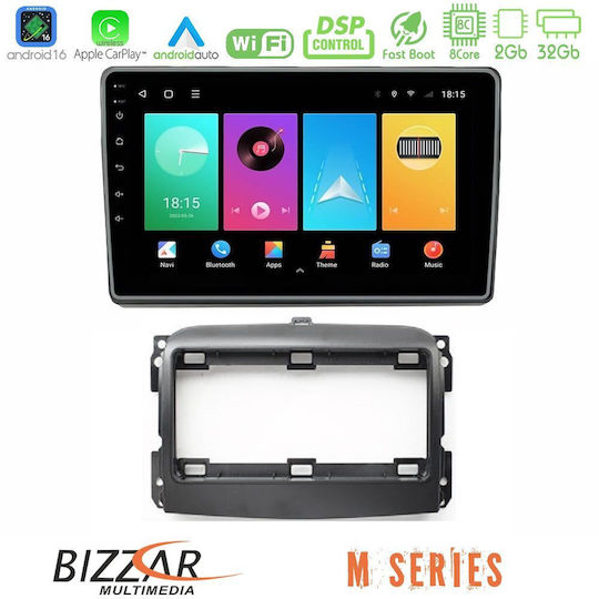 Bizzar Car Audio System for Fiat 500L 2012-2018 Bluetooth USB WiFi GPS Apple CarPlay Android Auto with 10" Touch Screen
