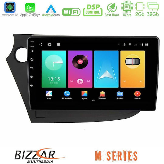 Bizzar Ηχοσύστημα Αυτοκινήτου για Honda Insight 2009-2015 (Bluetooth/USB/WiFi/GPS/Apple-Carplay/Android-Auto) με Οθόνη Αφής 9"