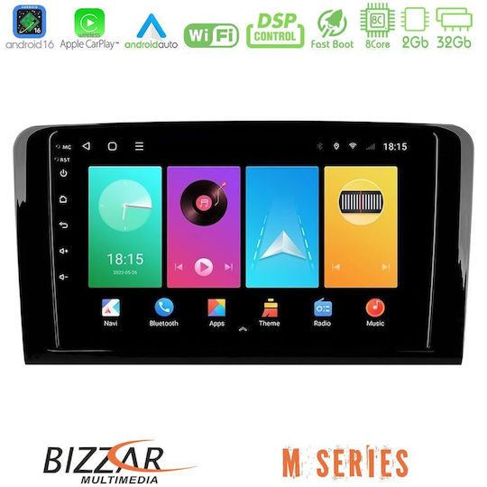 Bizzar Автомобилна Аудио Система за Mercedes-Benz ML / GL Class 2005-2012 (Bluetooth/USB/Вграден Wi-Fi/GPS/Apple CarPlay/Android Auto) с Touch Screen 9"