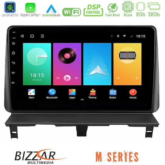 Bizzar Автомобилна Аудио Система за Peugeot Partner Citroen Berlingo 2002-2008 (Bluetooth/USB/Вграден Wi-Fi/GPS/Apple CarPlay/Android Auto) с Touch Screen 9"