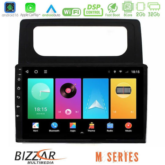 Bizzar Auto-Audiosystem für Volkswagen Caddy 2004-2014 mit Touchscreen 10" Bluetooth USB Wi-Fi GPS Apple CarPlay Android Auto