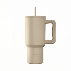 Estia Straw Tumbler Xl Save The Aegean 900ml Dune