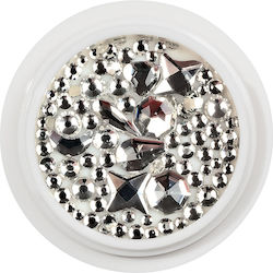 Luxorise Nail Art Nail Crystals Splendor Silver
